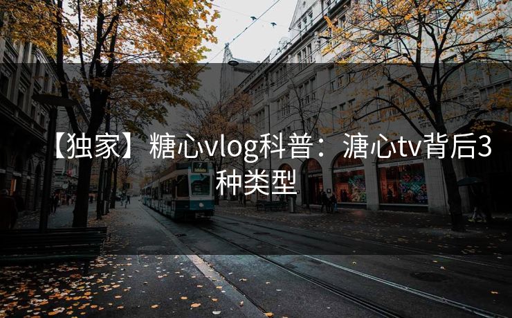 【独家】糖心vlog科普：溏心tv背后3种类型