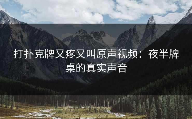 打扑克牌又疼又叫原声视频：夜半牌桌的真实声音